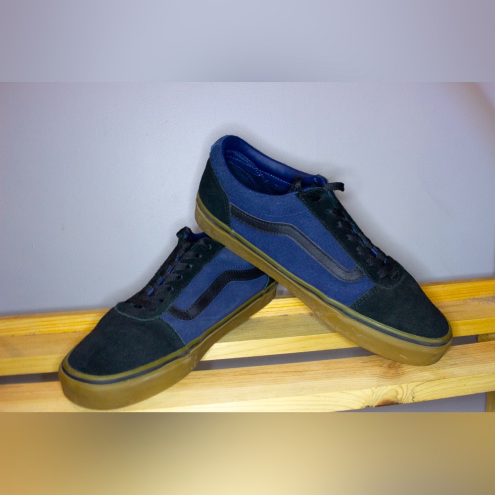 Navy and Black Vans